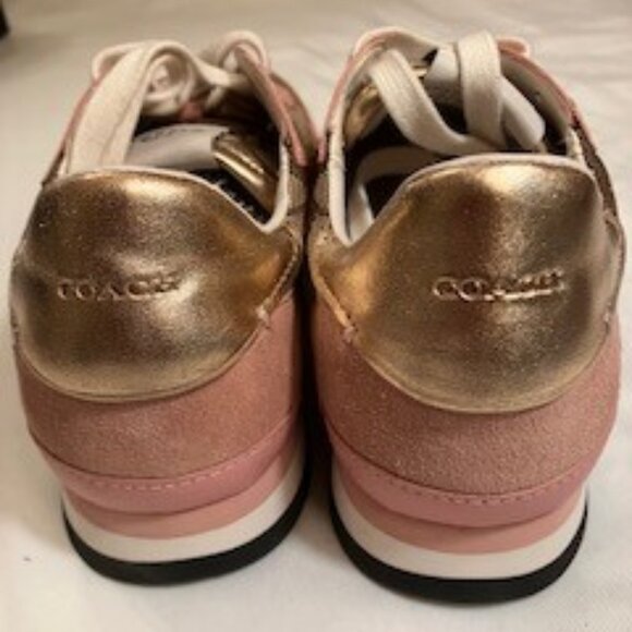 Coach Women's Sneakers KHAKI/PETAL/GOLD 7.5B - Picture 3 of 9
